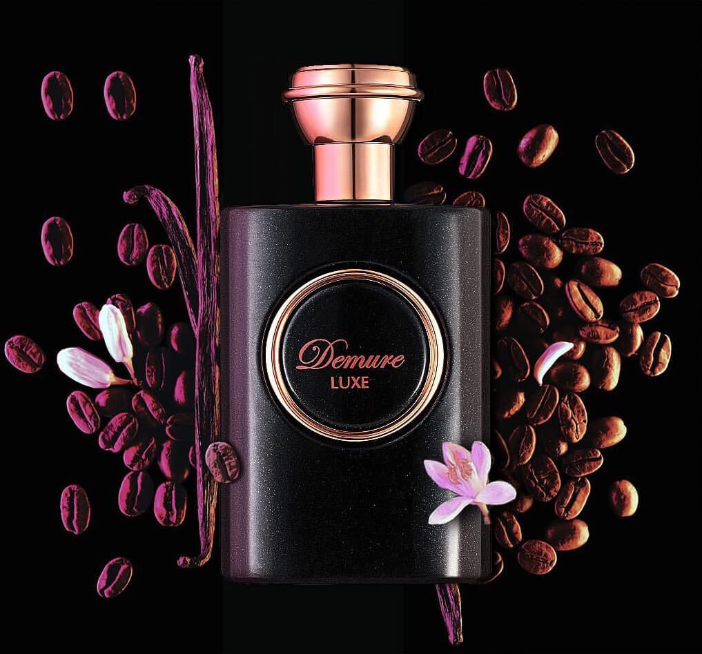 عطر ادکلن زنانه ایو سن لورن بلک اوپیوم فراگرنس ورد دمور لوکس (Fragrance World Yves Saint Laurent Black Opium)