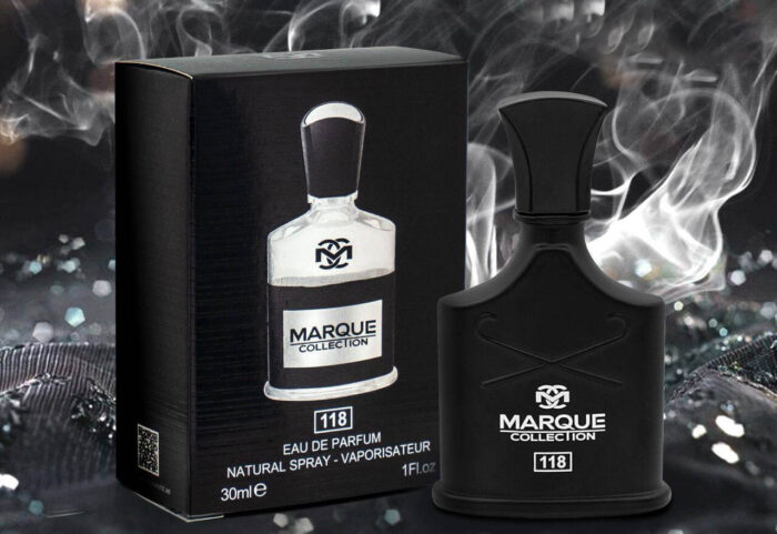 عطر ادکلن مردانه فراگرنس ورد مارکویی کالکشن کرید اونتوس کد 118 (Fragrance world Marque Creed Aventus)